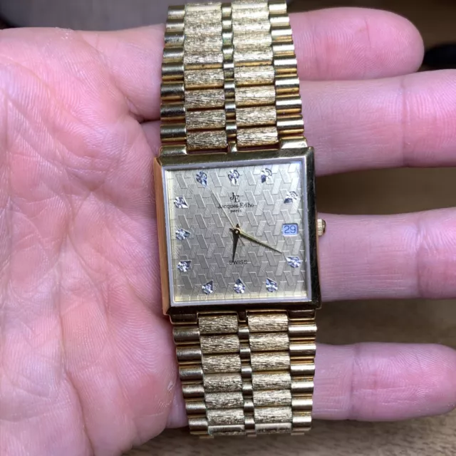 Jacques edho 18k gold plated watch sale