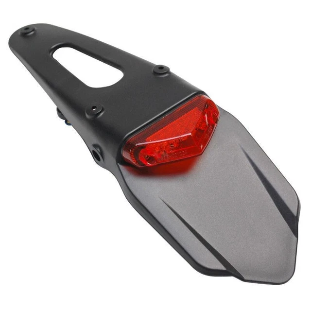 Bavette Moto Avec Feu Stop LED Intégré - Compatible Derbi, Beta, Gilera, Sherco - Neuf