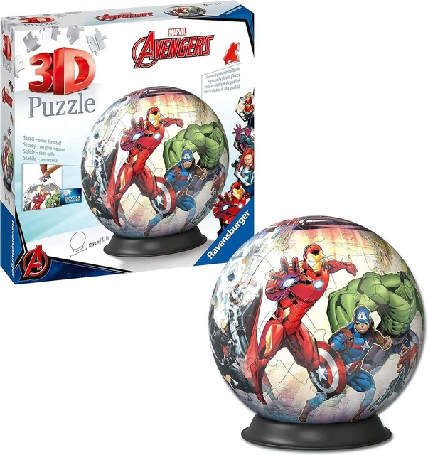 Puzzle 3D Hylkies Capitana Marvel - Maqueta Para Montar 54 Piezas, Regalo Niños 8+ Años