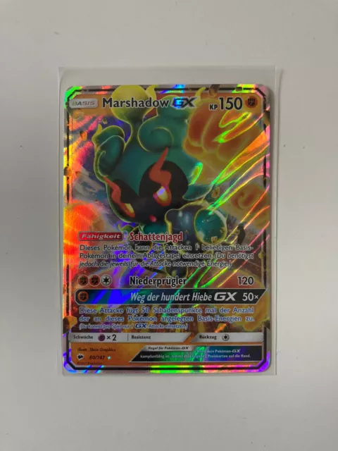 Pokemon Marshadow GX 80/147 / Burning Shadows / NM / deutsch Boosterfrisch