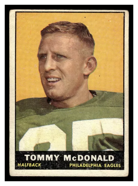 1961 Topps Tommy Mcdonald #96 Eagles Hof Mid Grade No Creases Looks Nice