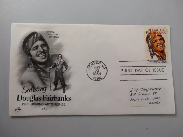 Letter Cover - Saluting Douglas Fairbanks - Performing Arts Series 1984