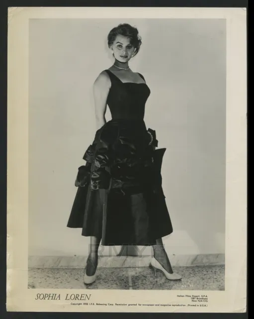 1953 Sophia Loren, "New Face of Hollywood Glamour" Extremely Early Studio Photo