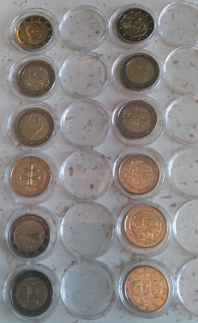 12 Pièces de 2 euros--- Monaco Andorre etc