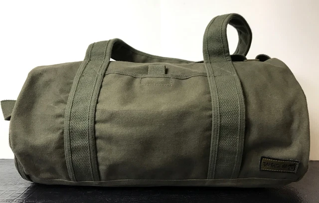Petit sac à main fourretout style Bowling Bag toile kaki 100% coton FreshJive