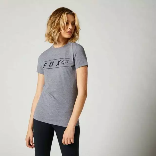 Fox Racing Ladies Womens MX Casuals PINNACLE Tech Tee T-Shirt (Heather Graphite)