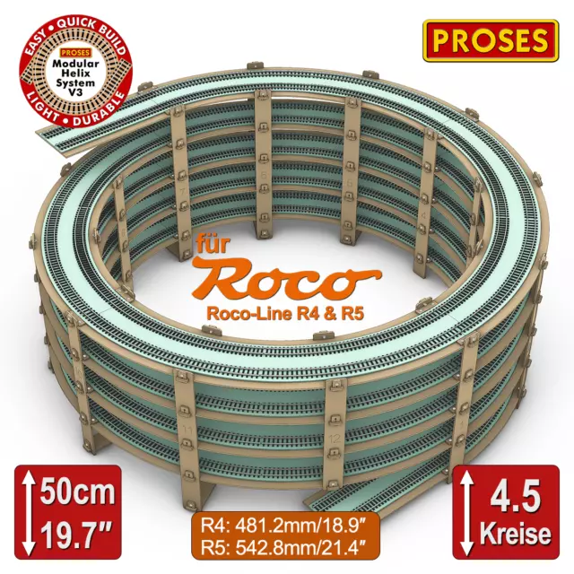 4.5 Kreis Gleiswendel für Roco-Line R4 & R5 / Helix for Roco-Line R4 & R5