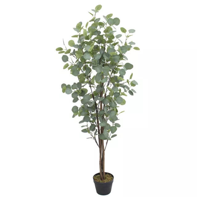 Eucalipto Pianta Albero Artificiale Plastica 140 cm Decovego