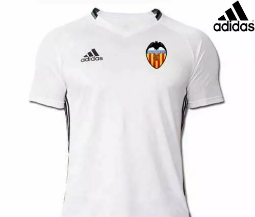 Adidas Niños Camiseta Entrenamiento Valencia FC Blanco Fútbol Baraja Delgado 9A