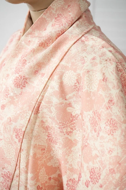 Dear Vanilla Japanese Silk Kimono Women's Robe Gown Authentic Japan Vintage Mint 4