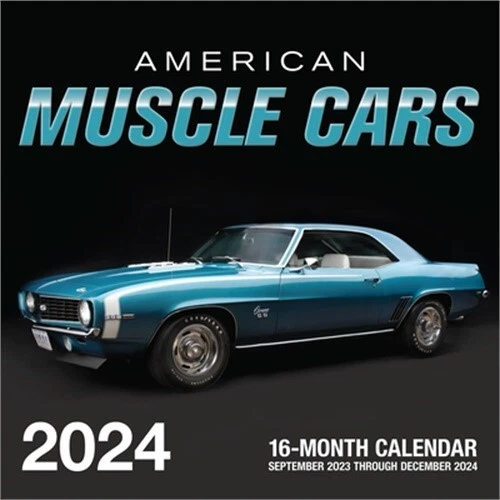 AMERICAN MUSCLE CARS 2025 16Month Calendar September 2023 to