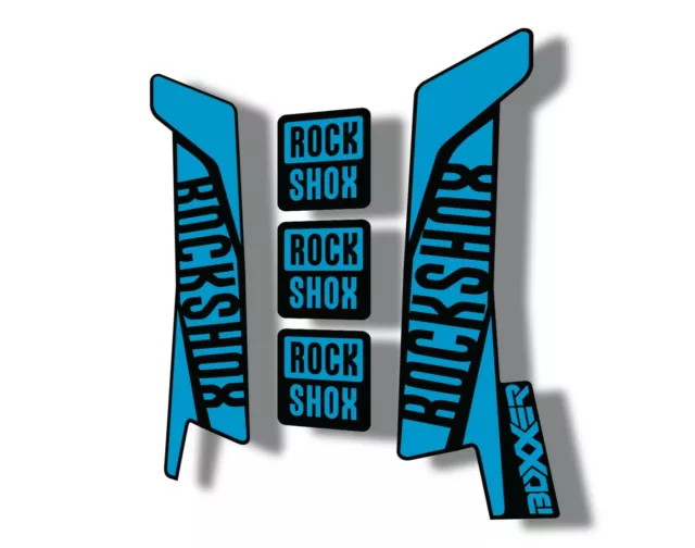 Rock Shox BOXXER 2017 Mountain Bike Cycling Decal Kit Sticker Adhesive Blue