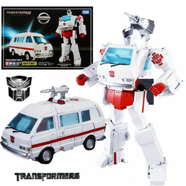 Takara Tomy Transformers Masterpiece MP-30 Ratchet Nissan Cherry Vanette Figure