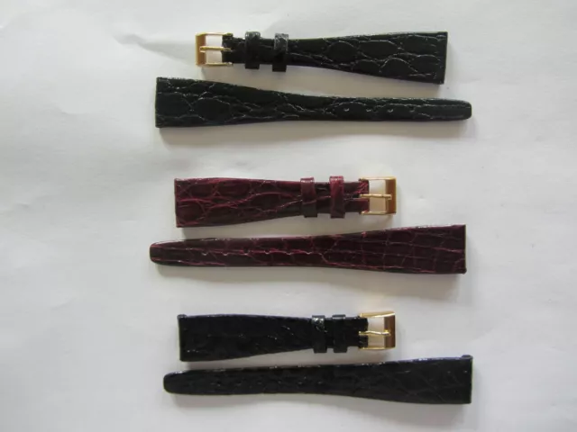 16 mm sangles cuir travail lot de 3 sangles cuir crocodile couleurs assorties