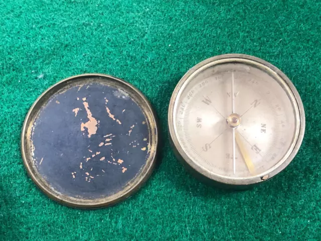 Vintage Brass Compass with Pouch