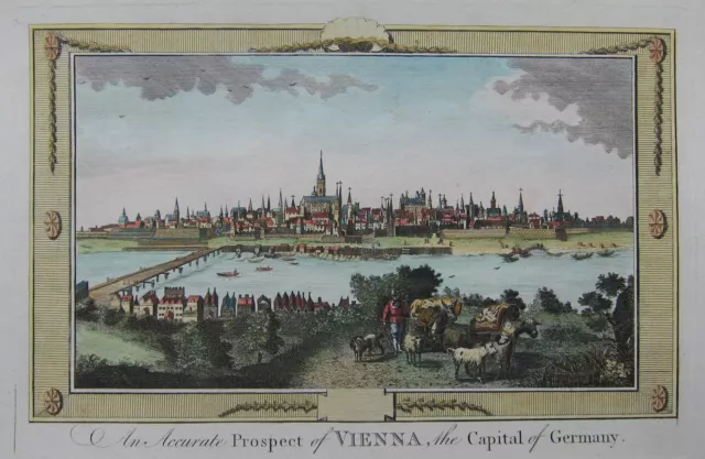 Wien - Seltene Stadtansicht von G.A. Baldwyn - Originaler Kupferstich 1794