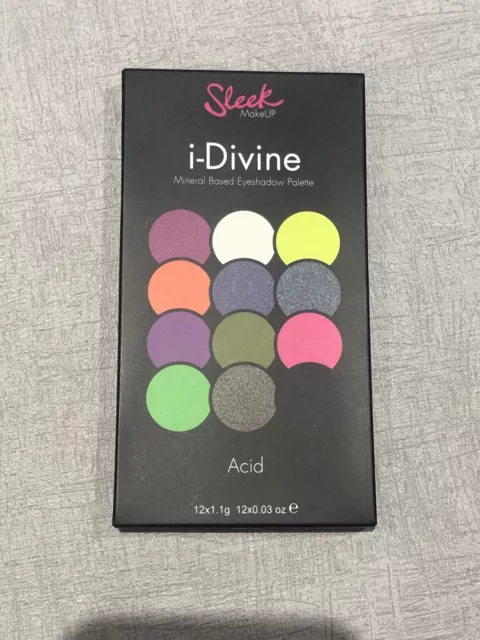 Sleek Eyeshadow Palette iDivine Mineral Based Eye Shadow Acid 570 Neon New