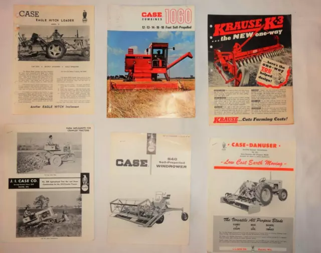 6 Vintage J I Case Tractor Brochures