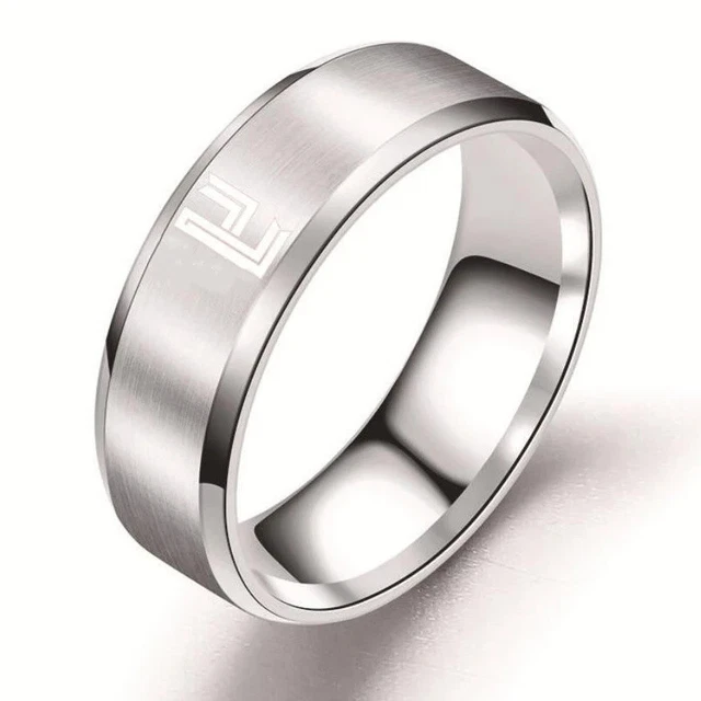 Fashion Silver stainless steel rings For Man punk jewelry birthday gift size 12