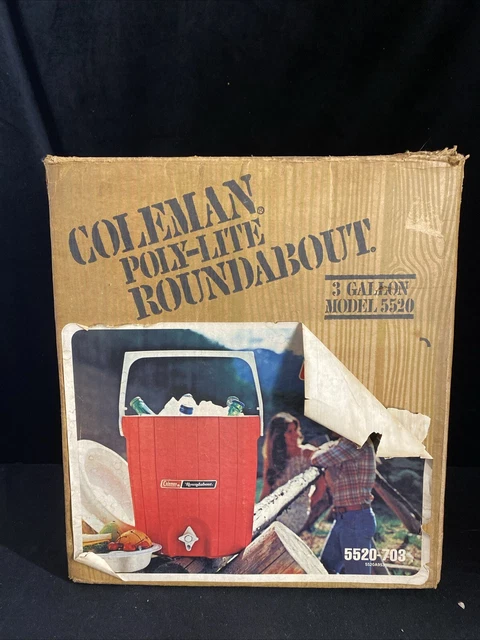 COLEMAN POLY-LITE ROUNDABOUT 3 Gallon Model 5520 Dispenser Cooler 