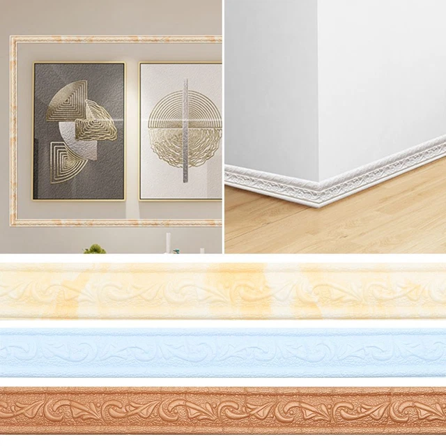SELF ADHESIVE SKIRTING Border Baseboard Wallpaper Wall Sticker Wall