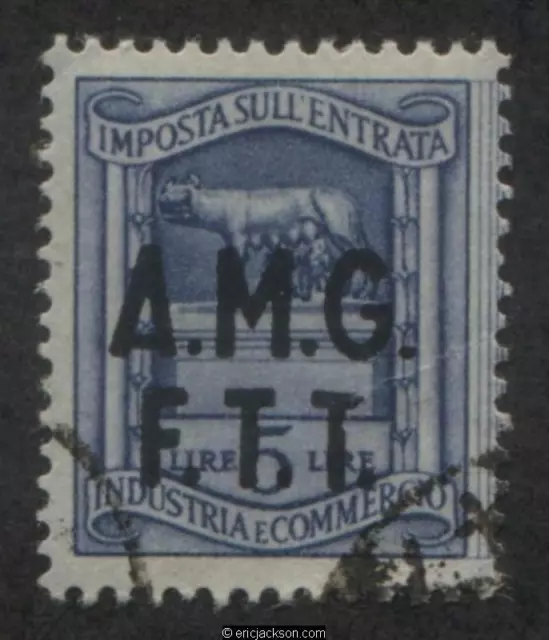 Trieste Industry & Commerce Revenue Stamp, FTT IC34 left stamp, used, VF