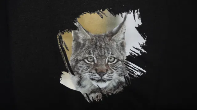 Tee-shirt Noir Lynx Sauvage Coton RTP Apparel