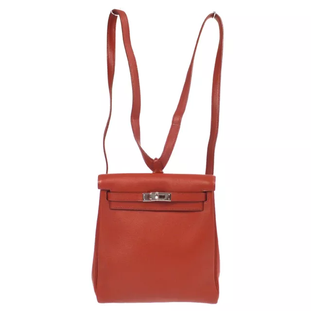 HERMES SAC A Dos Kelly PM Backpack Purse Gulliver P D Rouge H 97453 ...