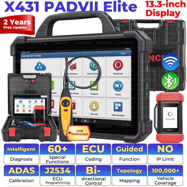 LAUNCH X431 PAD VII ELITE PAD7 Car+Truck Heavy Duty ADAS Diagnostic Scanner Tool