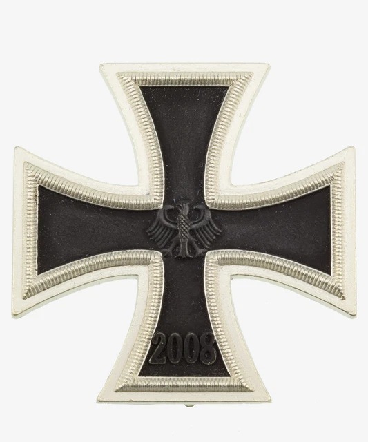 Deutsches Eisernes Kreuz EK2 Medaille - Antike Nachbildung Mit Goldenem Eichenblatt