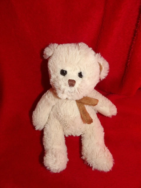 Doudou Peluche Ours Beige Foulard Marron Bukowski 18 cm