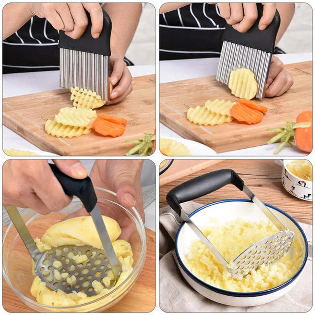 Nuovo Multifunzione Verdura Patate In Acciaio Inox Cutter Wave French Fly Carota - Foto 2