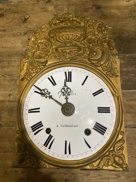 MOUVEMENT HORLOGE AVEC mécanisme rare pour comtoise avec sa cloche