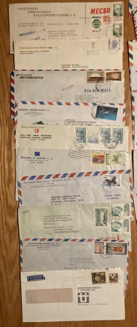 Vintage World Wide Air Mail Covers Lot Of 50  1970'S