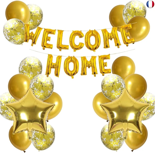 Guirlande "Welcome Back" à Paillettes Dorées - Décoration Rentrée, Fête, événement - 2