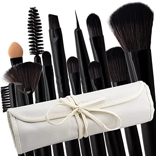 Pennelli Make Up - Set Pennelli Make up Professionali Trucco Donna 12 Pezzi