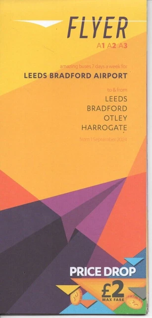Transdev Bus Timetable TRANSDEV BUS TIMETABLE - Flyer A1/A2/A3 - Leeds-Bradford-Harrogate ...