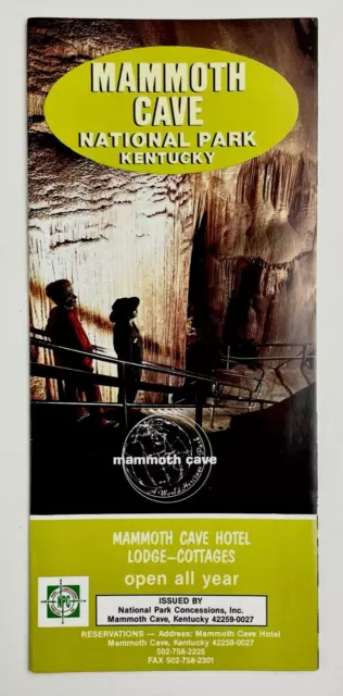 1997 Mammoth Cave National Park Hotel Lodge Cottage Kentucky VTG Travel Brochure