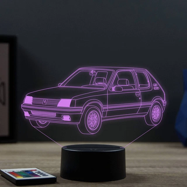 Lampe 3D Illusion Peugeot RCZ R – Veilleuse Décorative JNB-Maker
