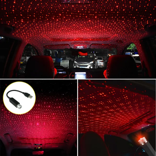 USB Car Roof Atmosphere Lamp-LED Ambient Star Starry Light Projector Accessories