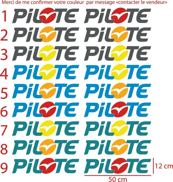 STICKERS AUTOCOLLANTS CAMPING car, caravane, rénovation 2 x pilote 50cm