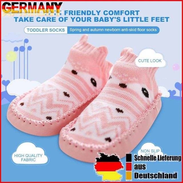 Cartoon Baby Socks Bottom Anti-slip Infant Sock for Toddler (PD2 Pink fox)