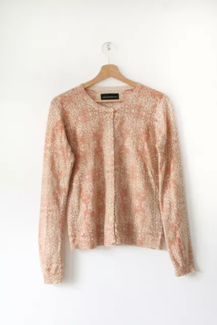 Zadig & Voltaire Deluxe Ninon 100% Cashmere Lovely Floral Cardigan Sweater L