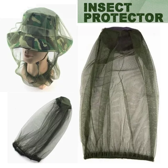 Mosquito Insect Head Net Mesh Protector Hat Fly Bee Bug Outdoor Fishing Camping