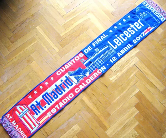 Bufanda Scarf Atletico Madrid Leicester City Champions League 16-7 Schal Echarpe