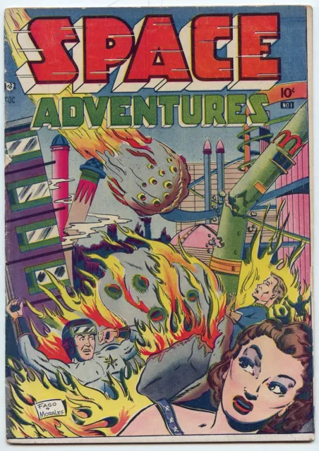Space Adventures No 1 Golden Age Comic Charlton 1952 VG+