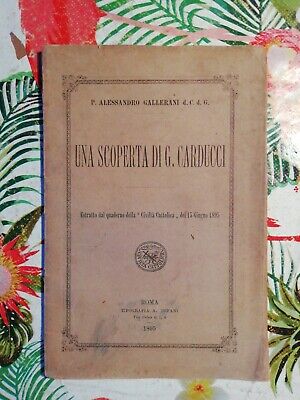 Una Scoperta Di G Carducci Alessandro Gallerani Tipografia Befani 1825 