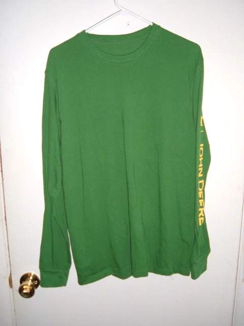 John Deere Logo Adult Medium Long Sleeve Shirt