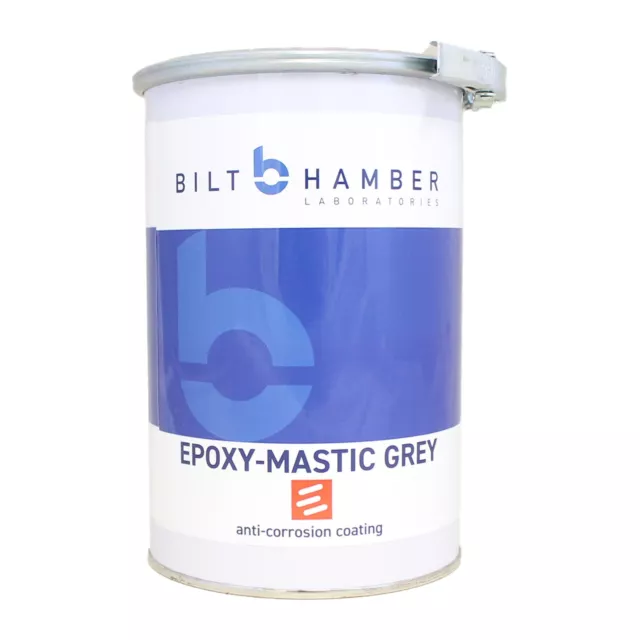 Bilt Hamber Epoxy Mastic Grey - Tough Steel & Alloy Waterproof Coating - 1L Pail