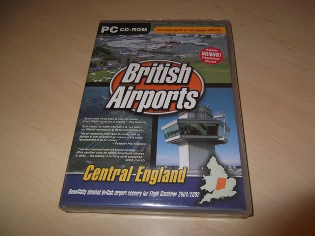 British Airports Vol 4 Central England ~ Flight Simulator 2004 Fs2004 Add-On New